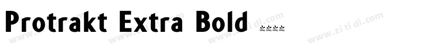 Protrakt Extra Bold 字体转换